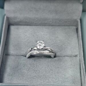 1.18 ct Moissanite Ring Set
